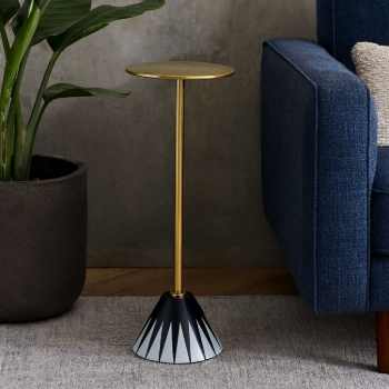 Side Table with Decorative Base