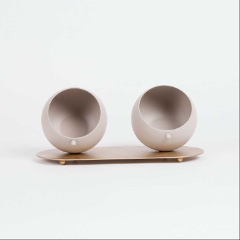 Bowl S/2 on Tray From Pure