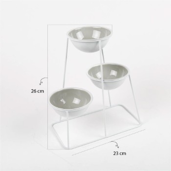 Serving stand with 3 bowls from Azha