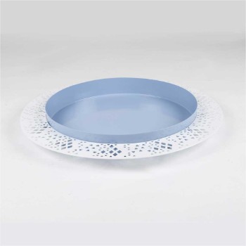 Metal round serving tray from Tera