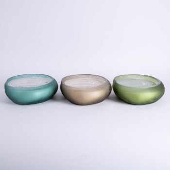 Pure linen scented glass candle