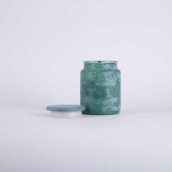 شمعة زجاجية معطرة كتان نقي