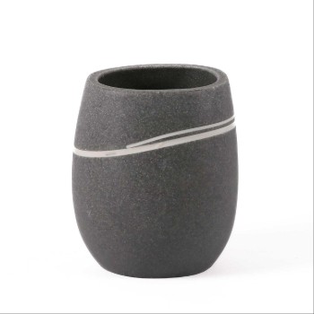 Grey stone bath set