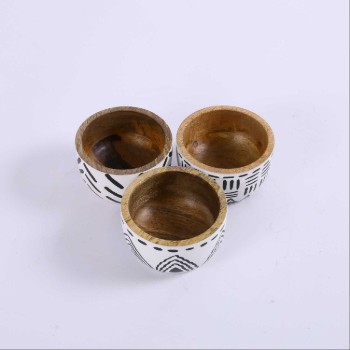 Wooden Bowl Bohemian style
