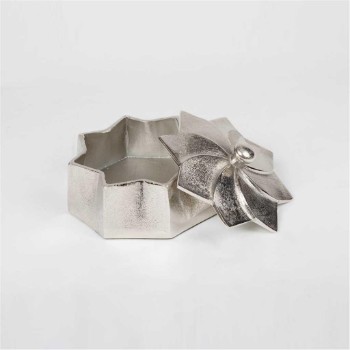 Flower shaped metal box with lid from Oro