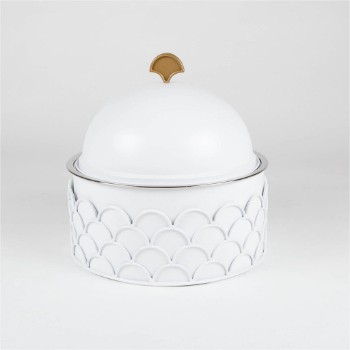 Metal round food warmer from Ogee