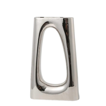 Silver Ceramic Vase