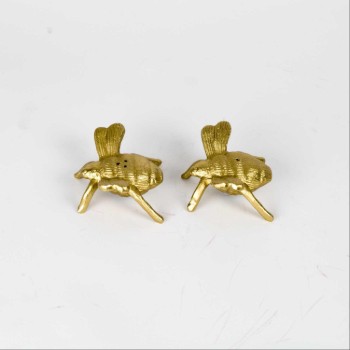 Gaia Salt And Pepper Shaker Set/2 Gold