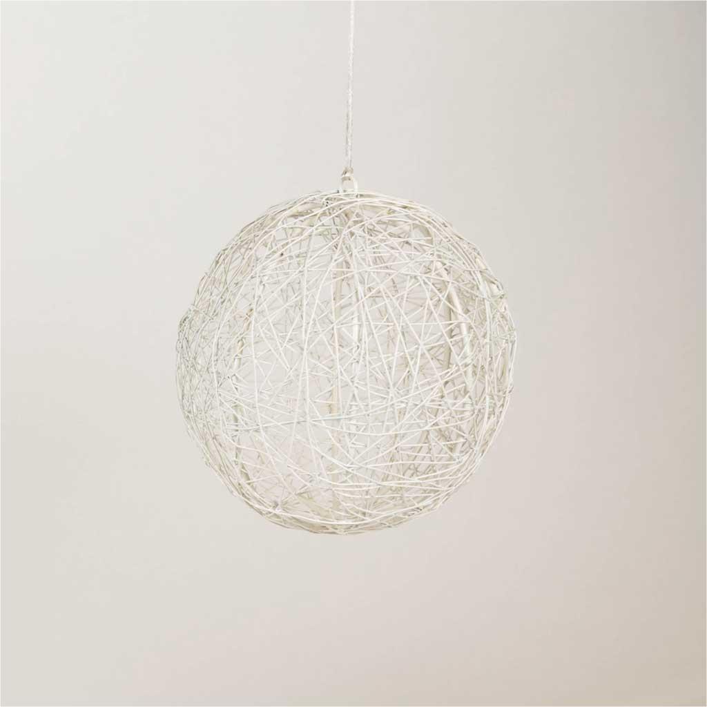 

hanging decorations metal ball frome azha, White