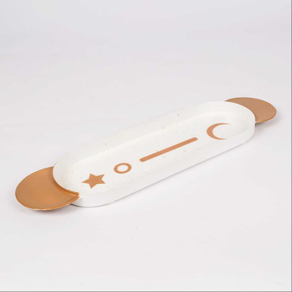 Serving metal tray from Daia
