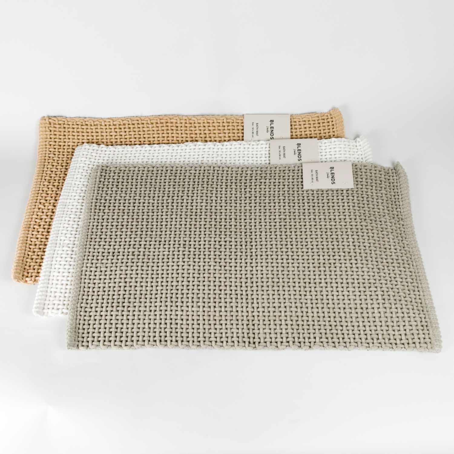 Milana Woven Bathmats Gray Lilac