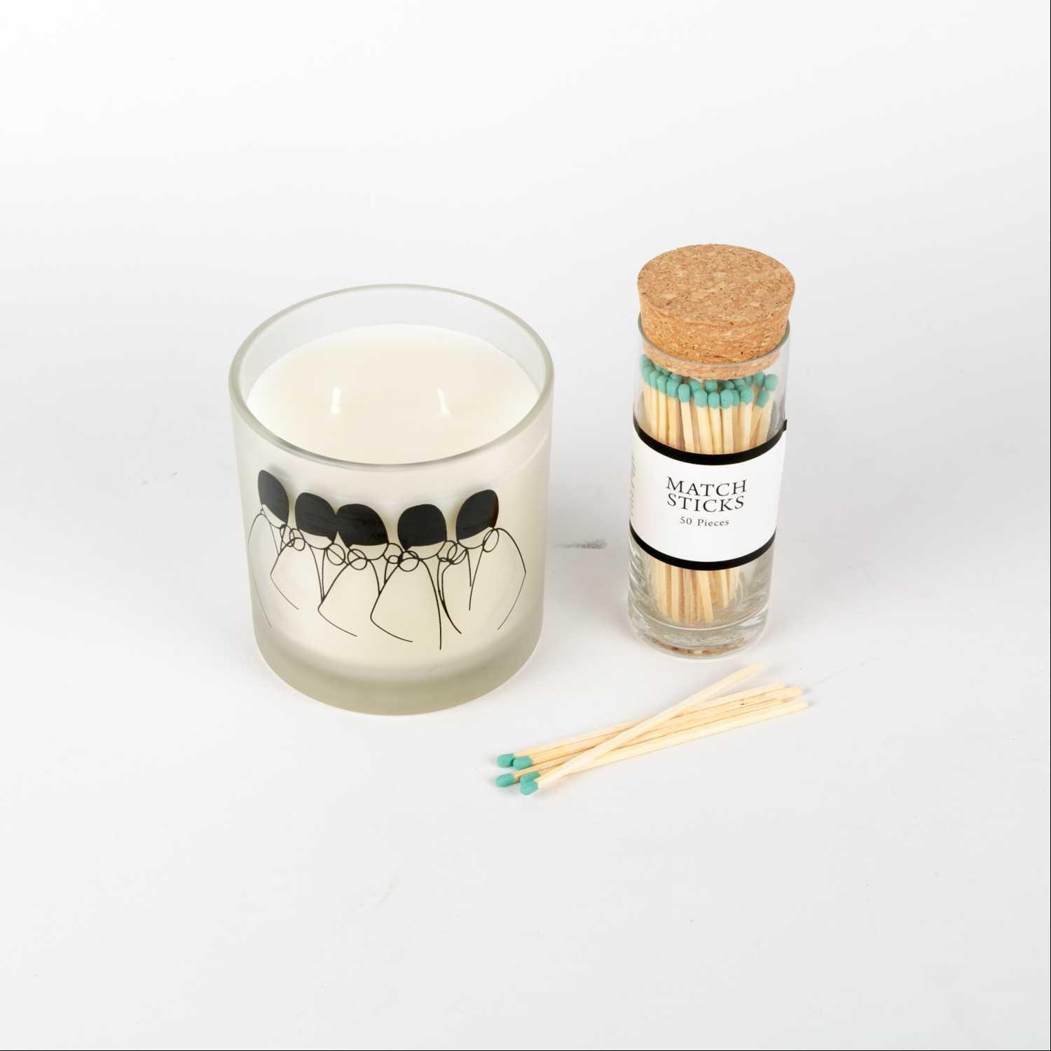 طقم شمعة زجاجية معطرة أويسس