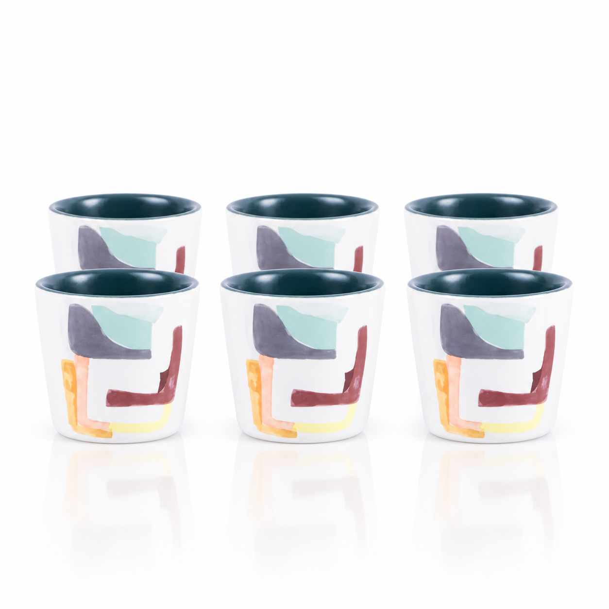 Multicolor Coffee Cups Set of 6 pcs from Silora