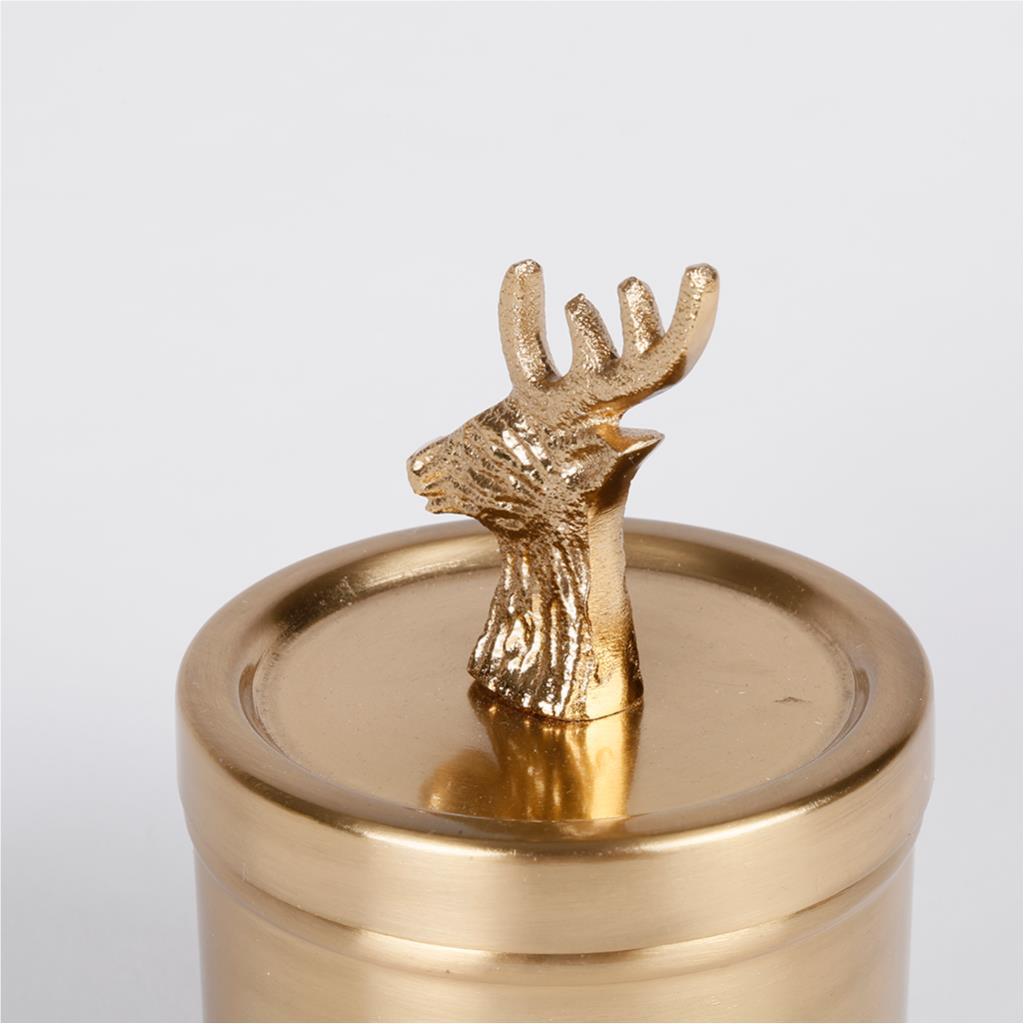 Metal Box with Lid reindeer Handle