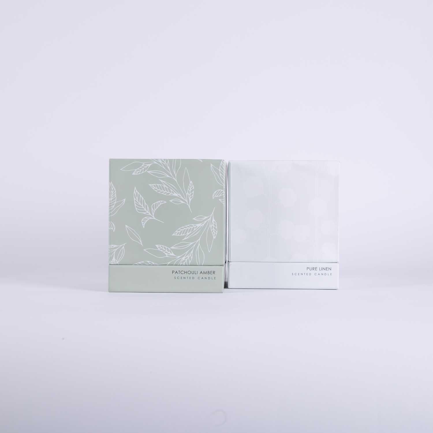 شمعة زجاجية معطرة  عنبر الباتشولي