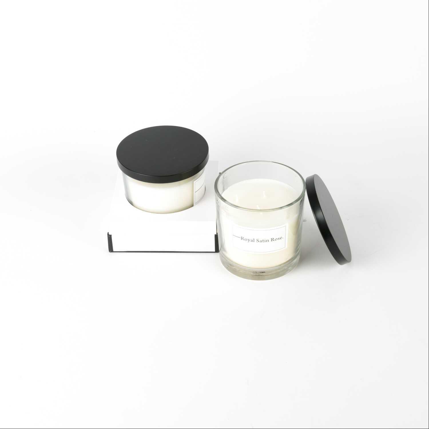Scented Glass Tin Candle Blue gold