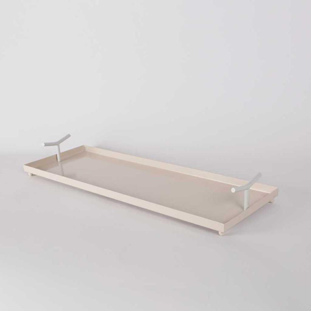 

serving metal tray from luna, Beige beige