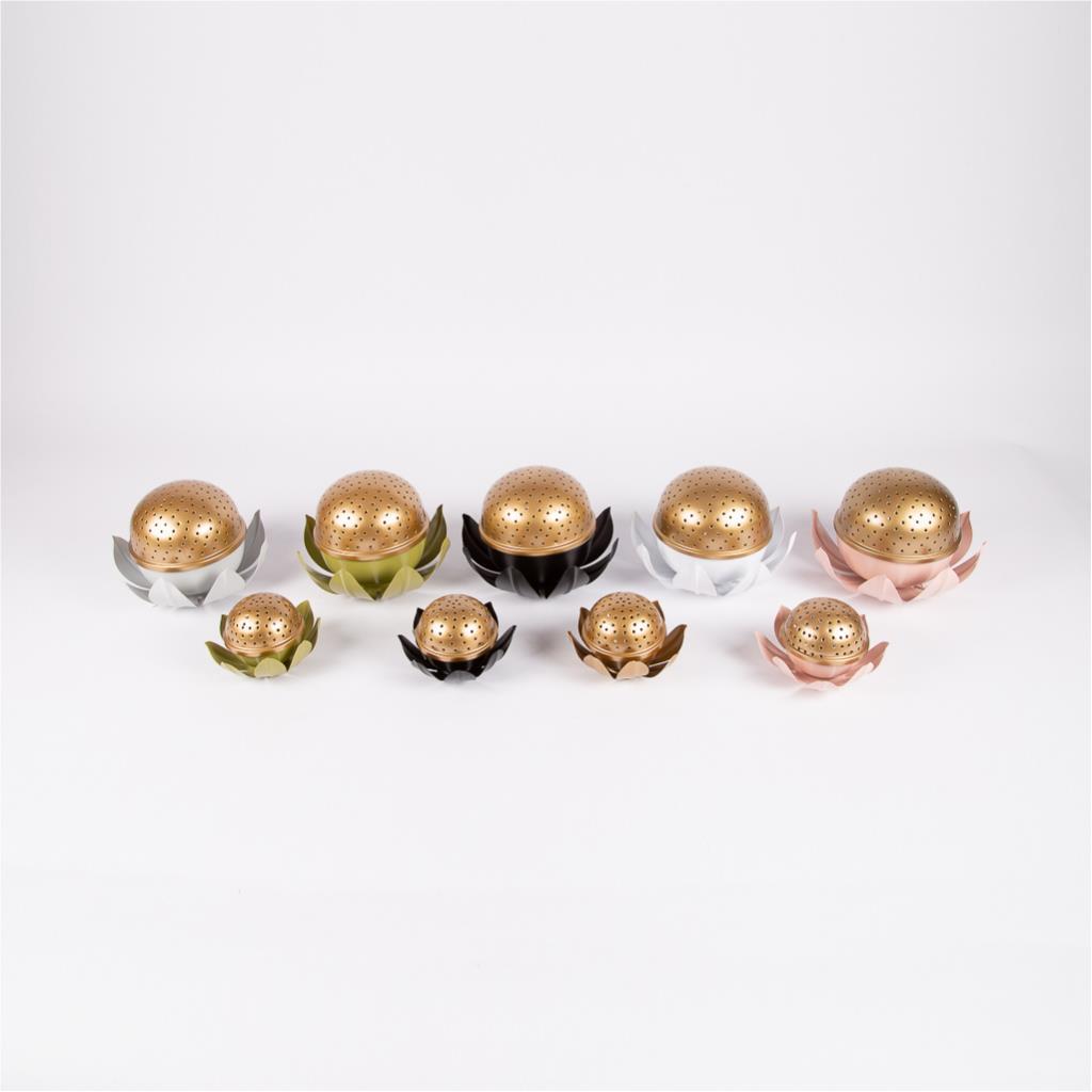 Metal flower shaped mabkhara Lotus