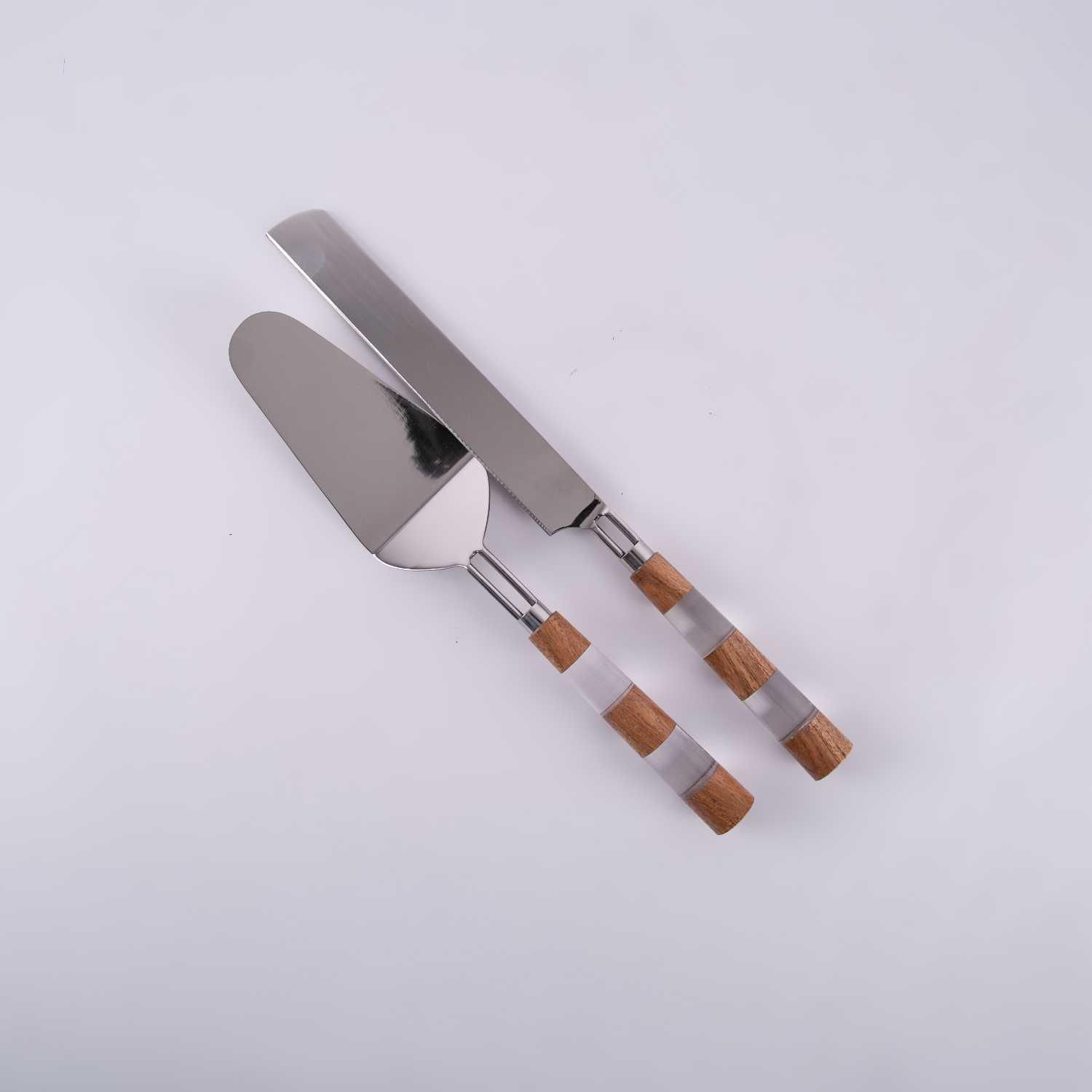 

cake server set from norseen, Silver brown