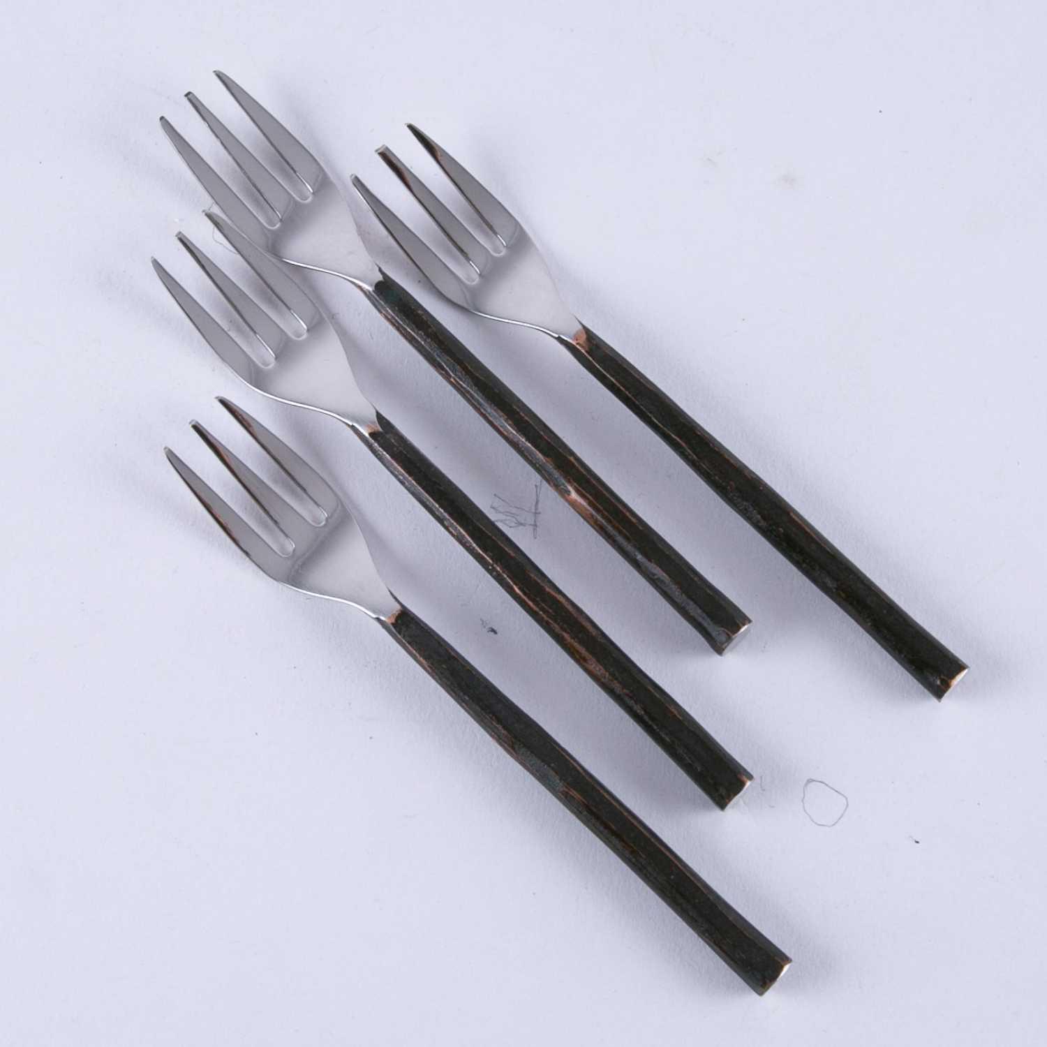 

forks set, Brown