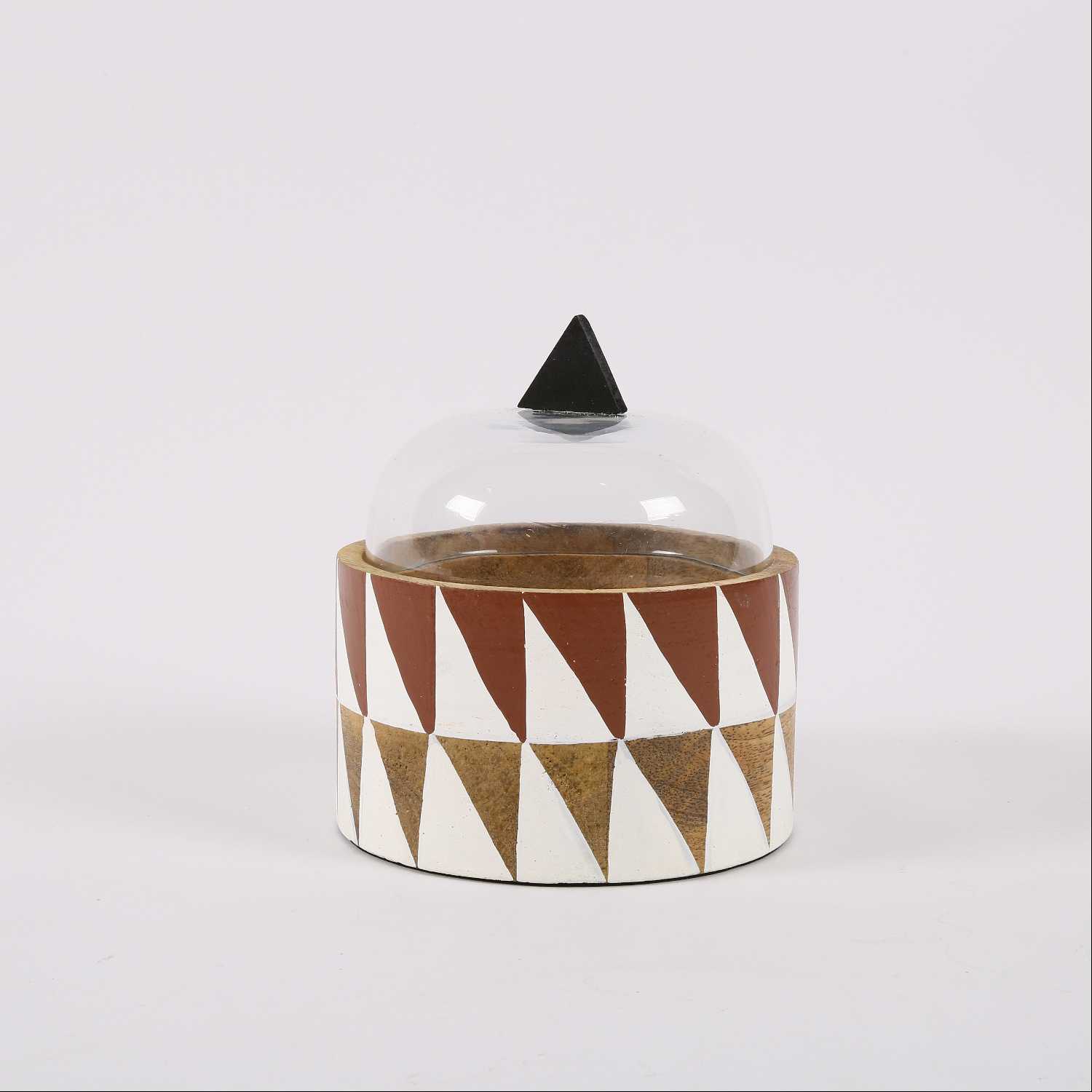 Wooden Canister with Glass Lid