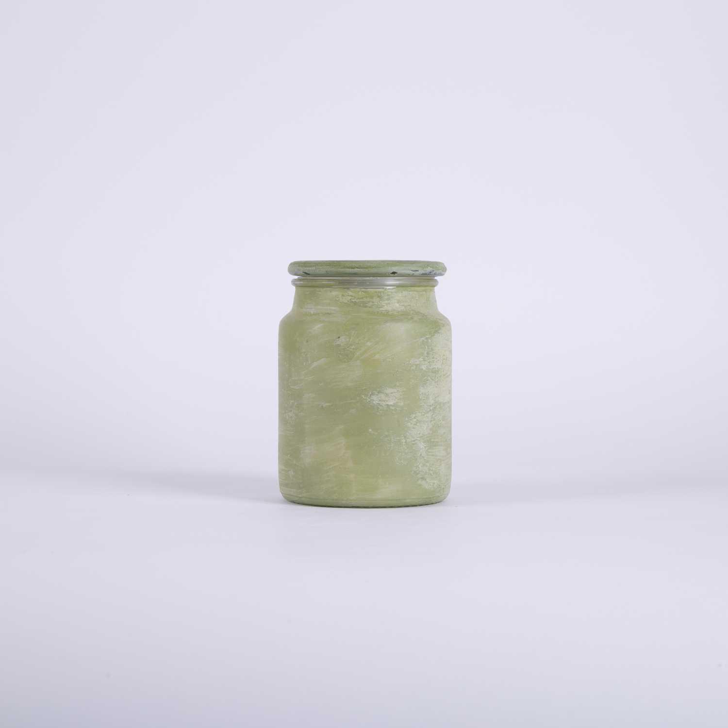 شمعة زجاجية معطرة  عنبر الباتشولي
