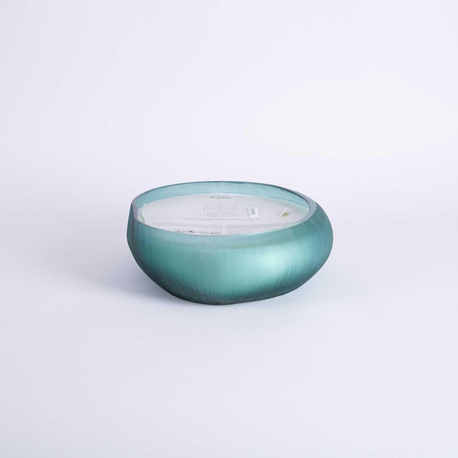 Pure linen scented glass candle