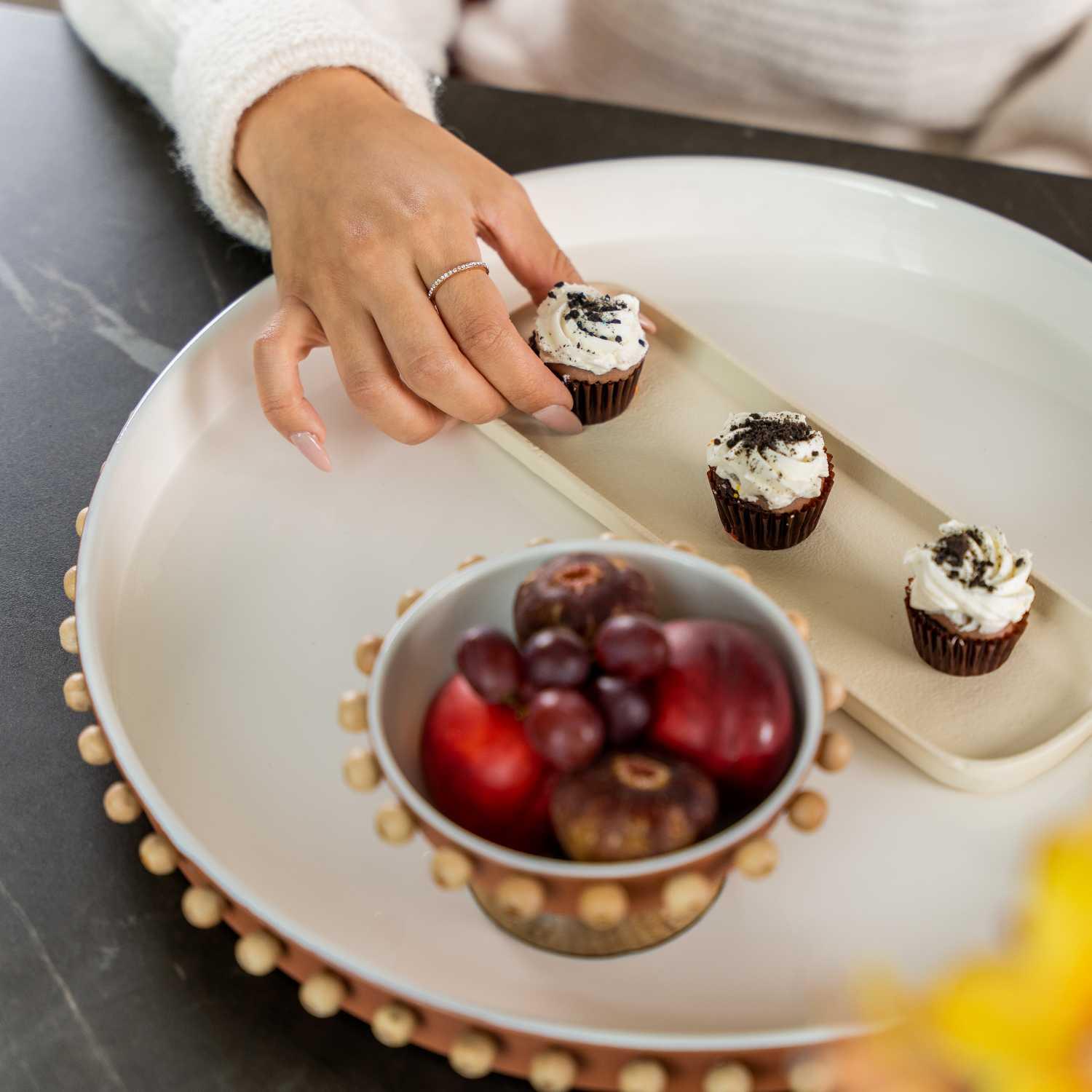 Round Tray Terrcotta L