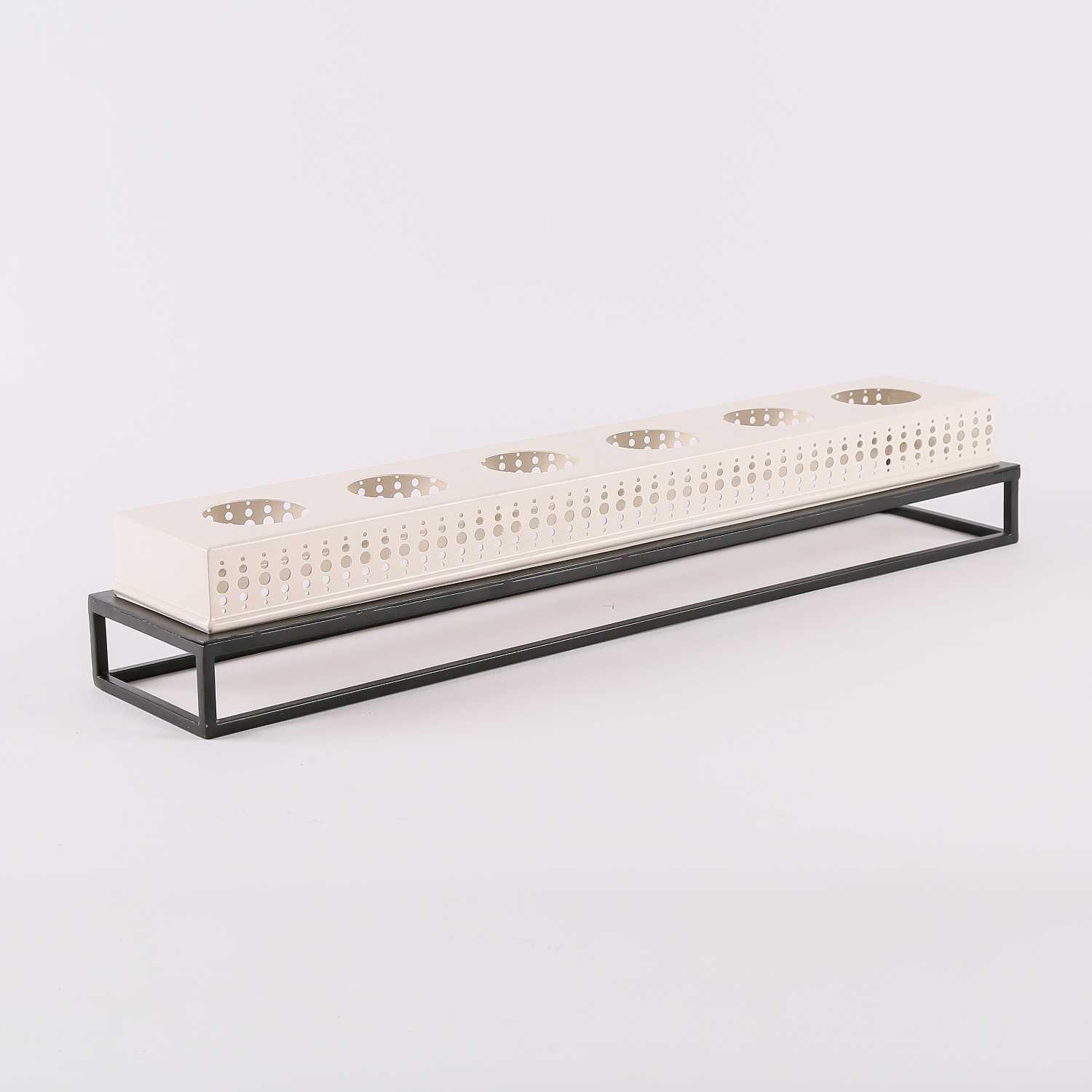 White steel cup holder