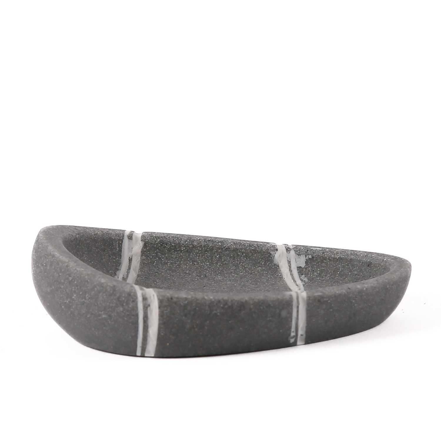 Grey stone bath set