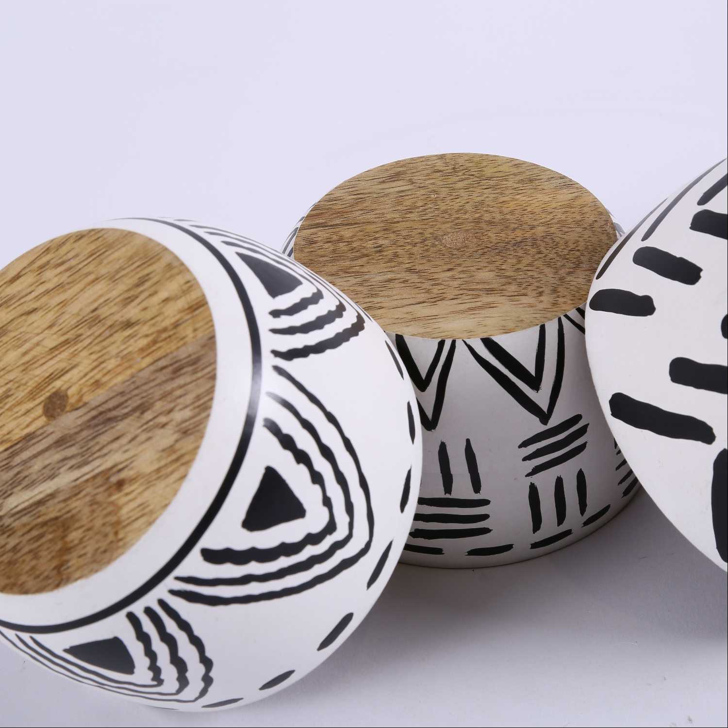 Wooden Bowl Bohemian style
