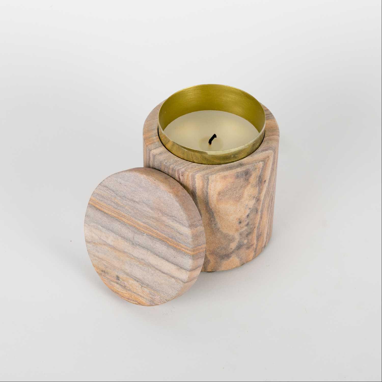 

scented glass tin candle oasis