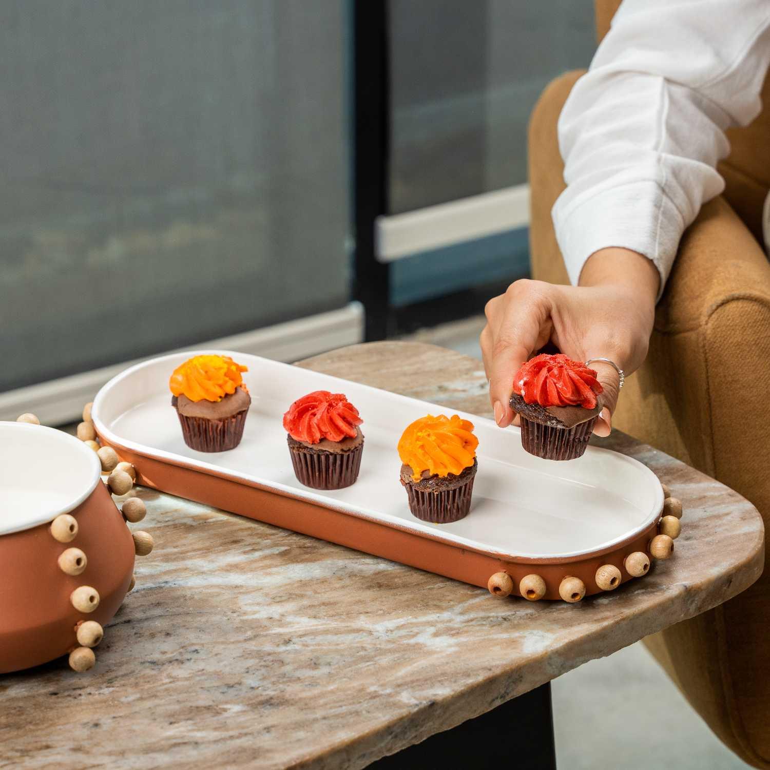 Oval Tray Terracotta L