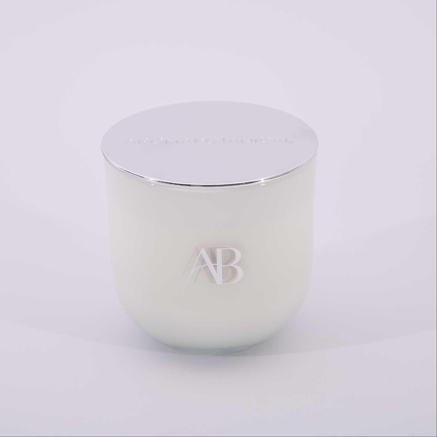 

scented glass candle coconut lime 680 grams from seraphina, White white