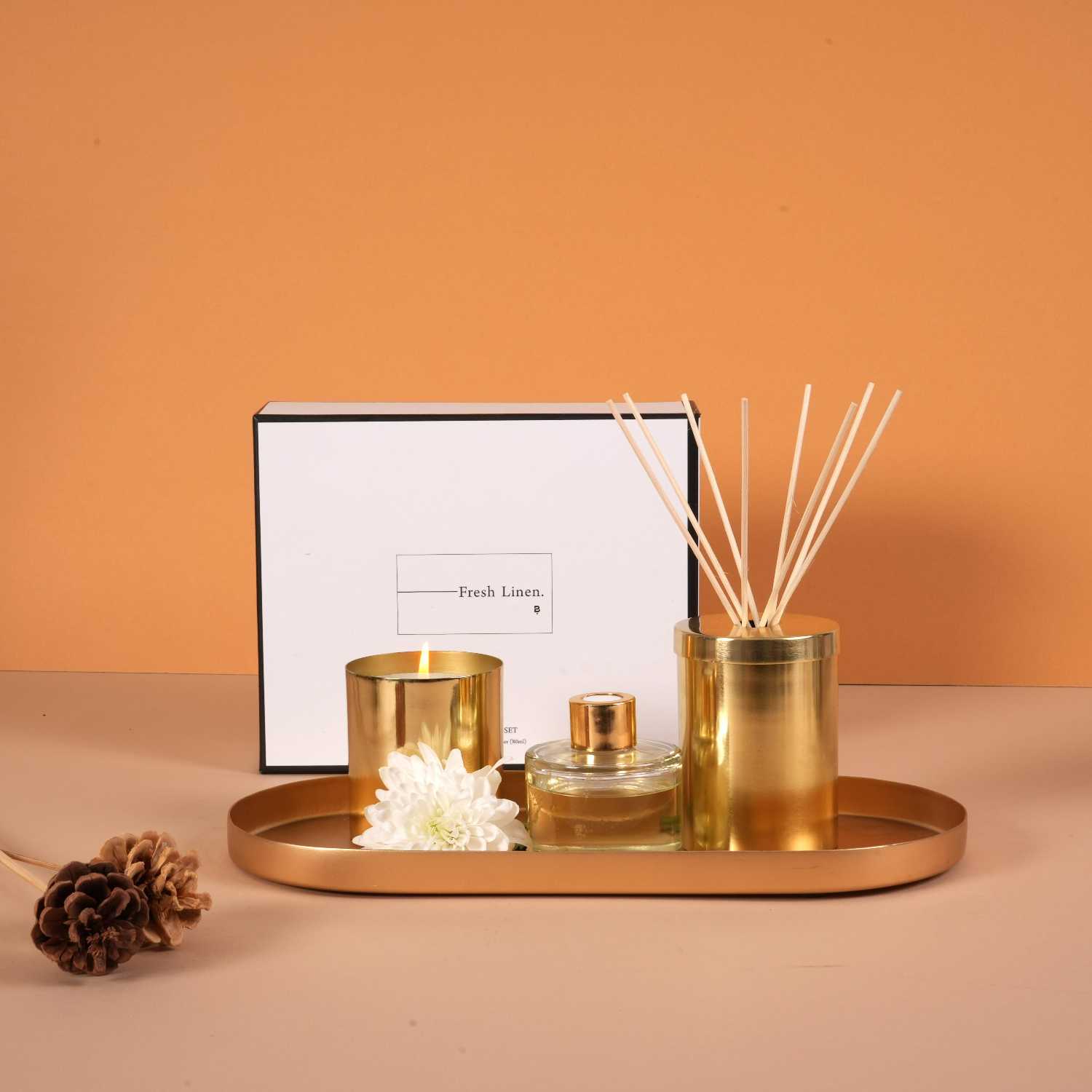 Reed Diffuser Fresh Linen gift set