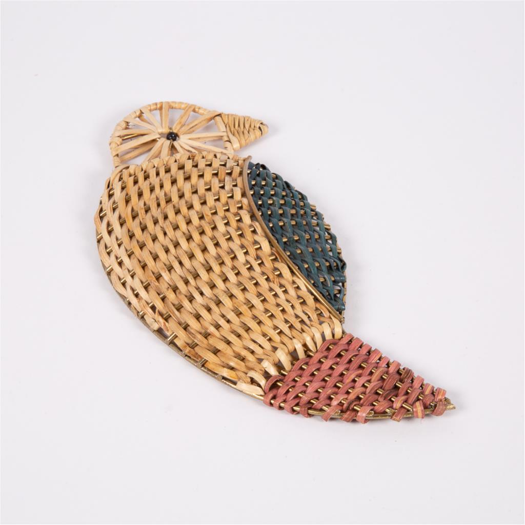 Rattan bird dish