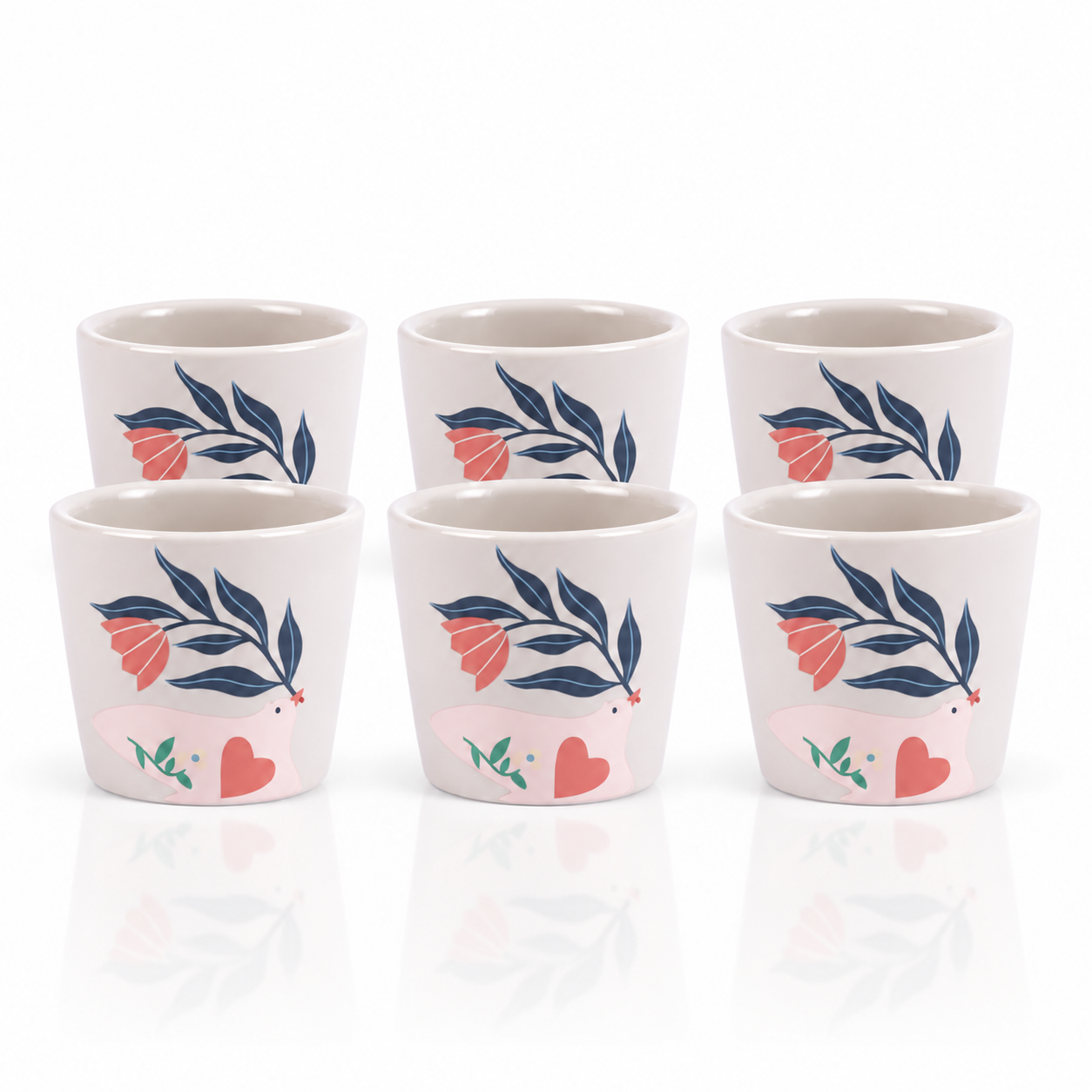 Coffee Cups Set of 6 pcs Multicolor from Belina