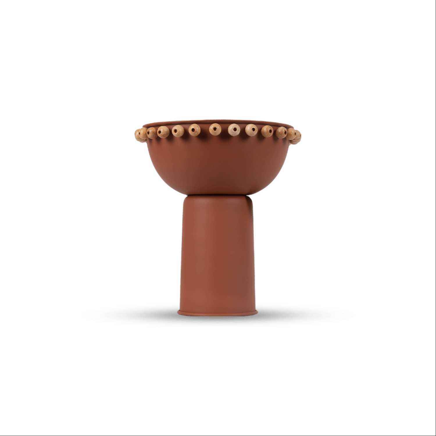 Bowl with Stand Terracotta