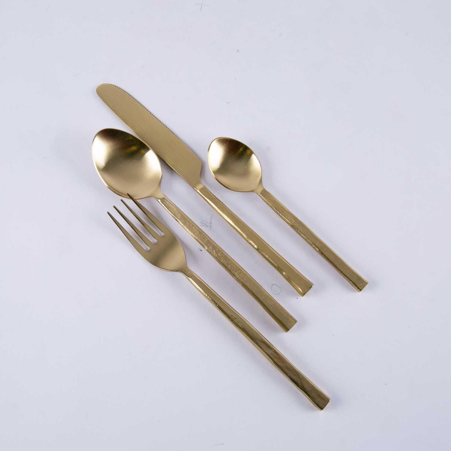 

flatware set, Gold