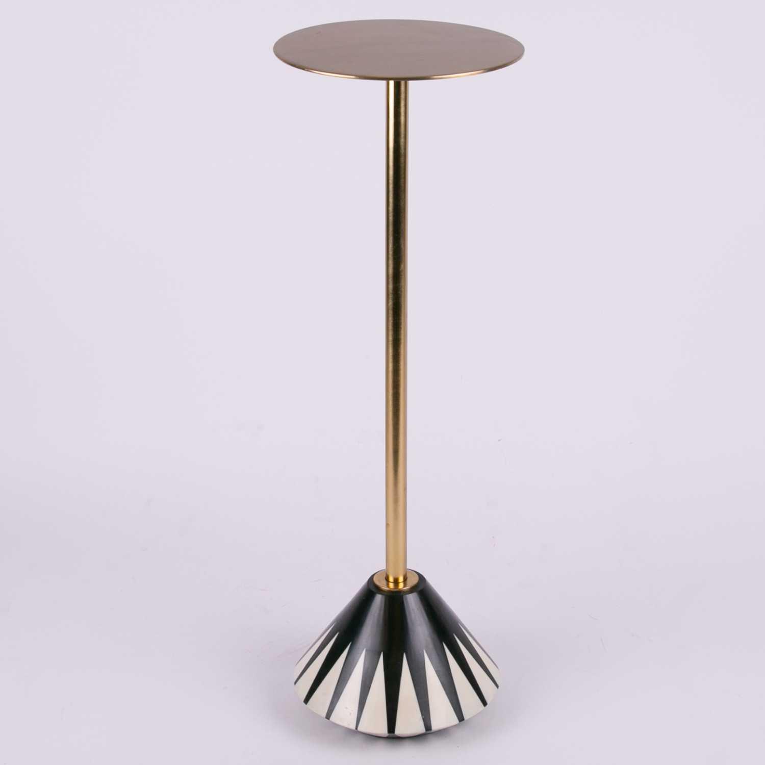 Side Table with Decorative Base