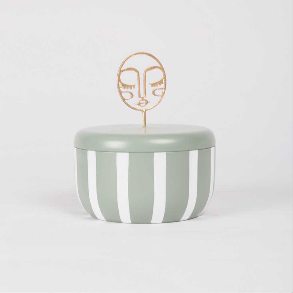 Box With Lid face From Jade