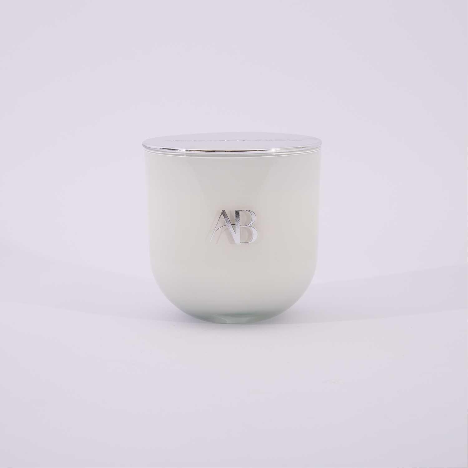 

seraphina scented glass candle, White white