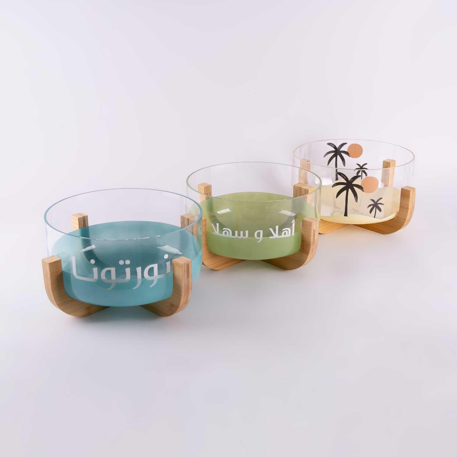Bowl On Wooden Stand from Rothana