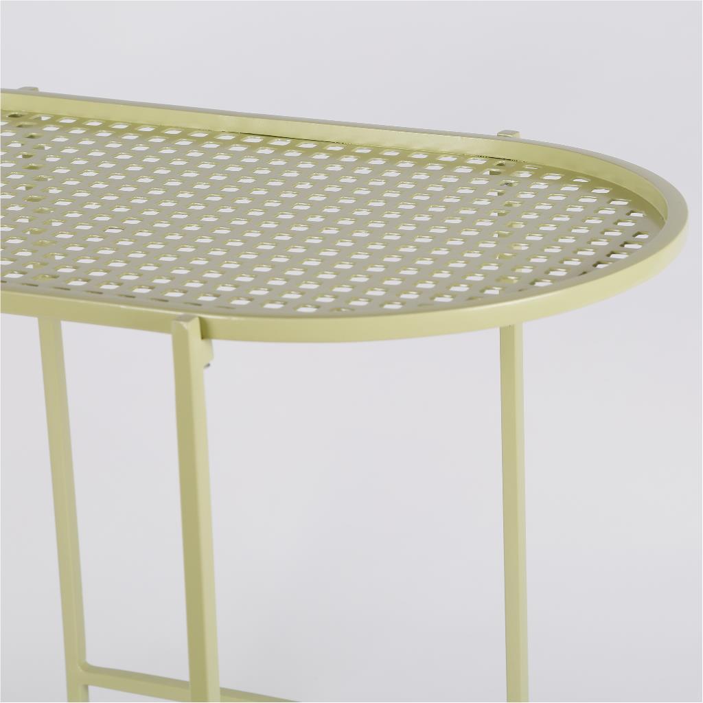 Metal table from the rattan