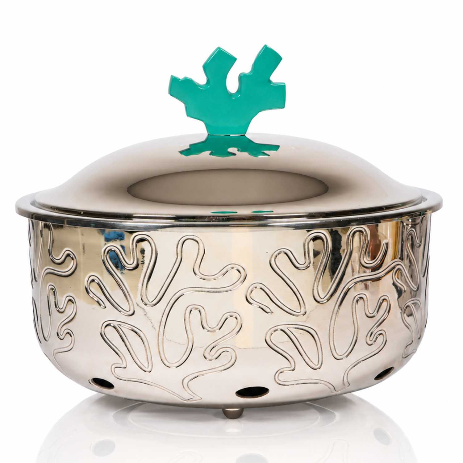 Food Warmer 3 liters Silver Stainless Steel with Coral Reef Pattern from Marisia