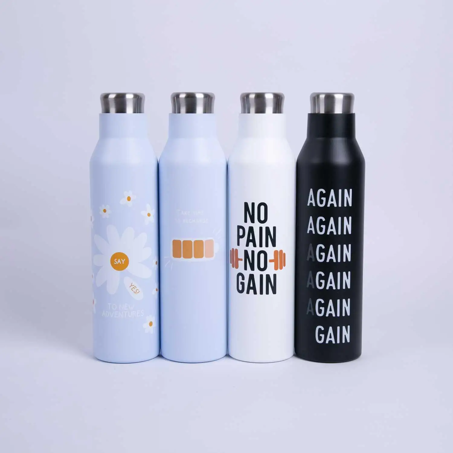 No Pain No Gain Stainless Steel Bottle 750 ml from Marella