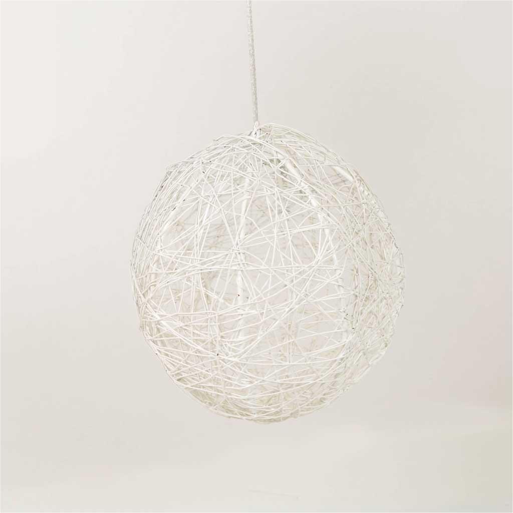 

hanging decorations metal ball frome azha, White