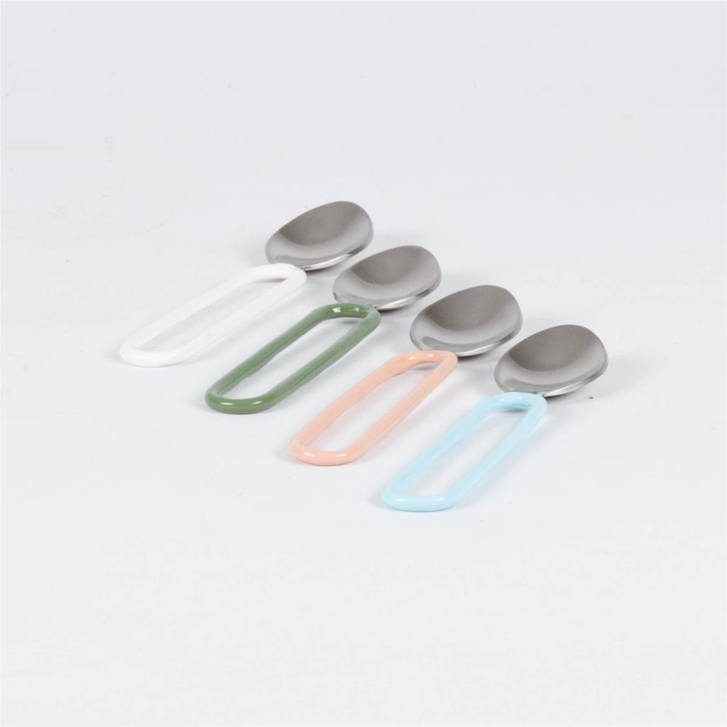 Small spoons multi color set of 4