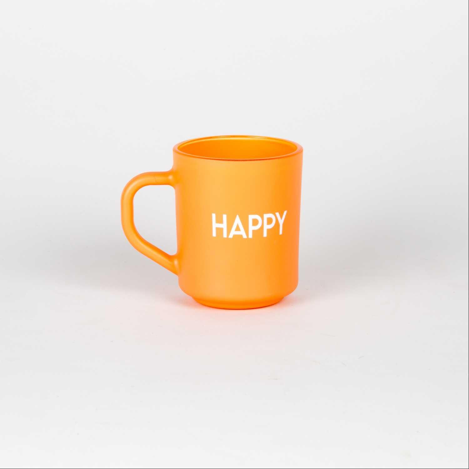 كوب زجاجي Happy