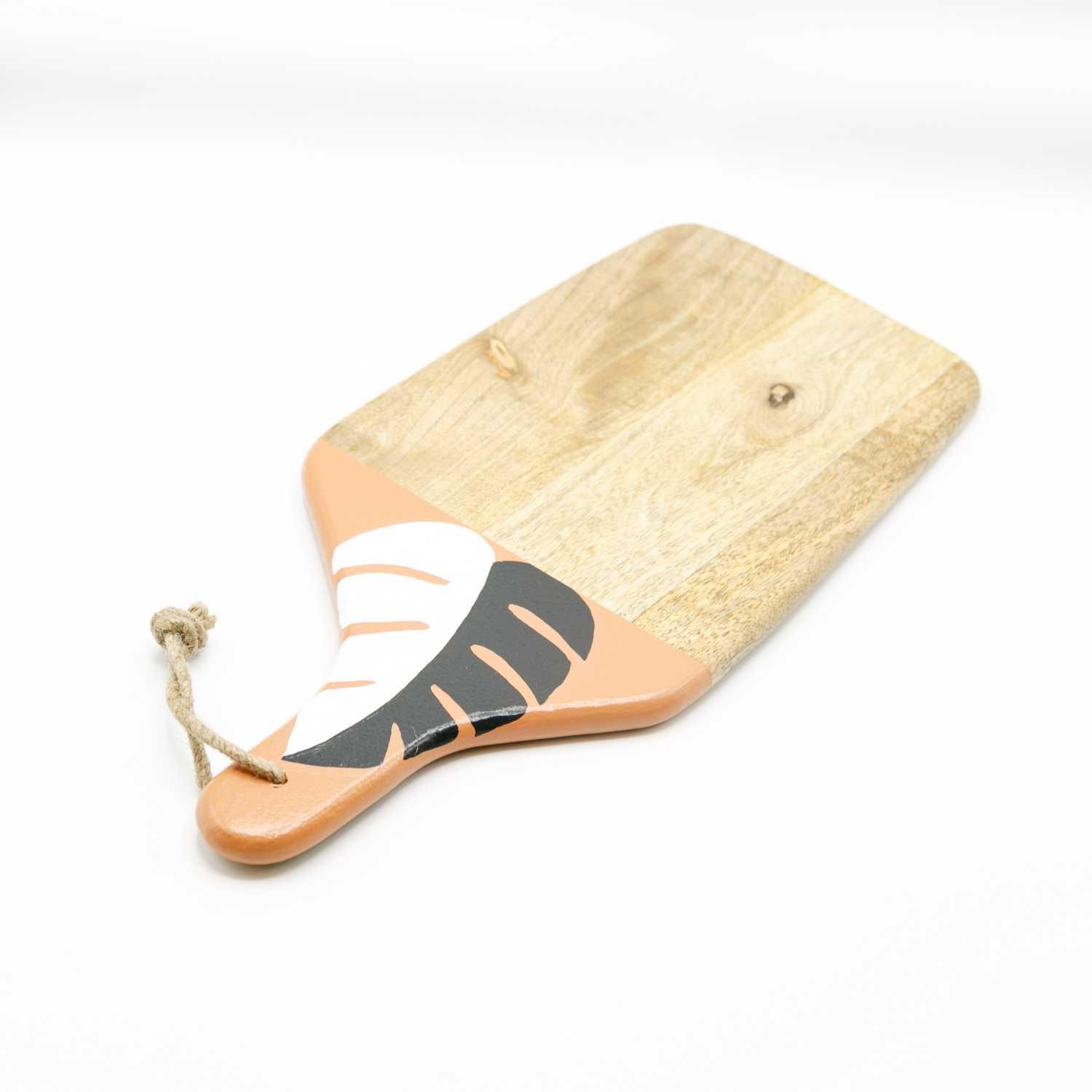 

chopping board - leaf - natural, Brown